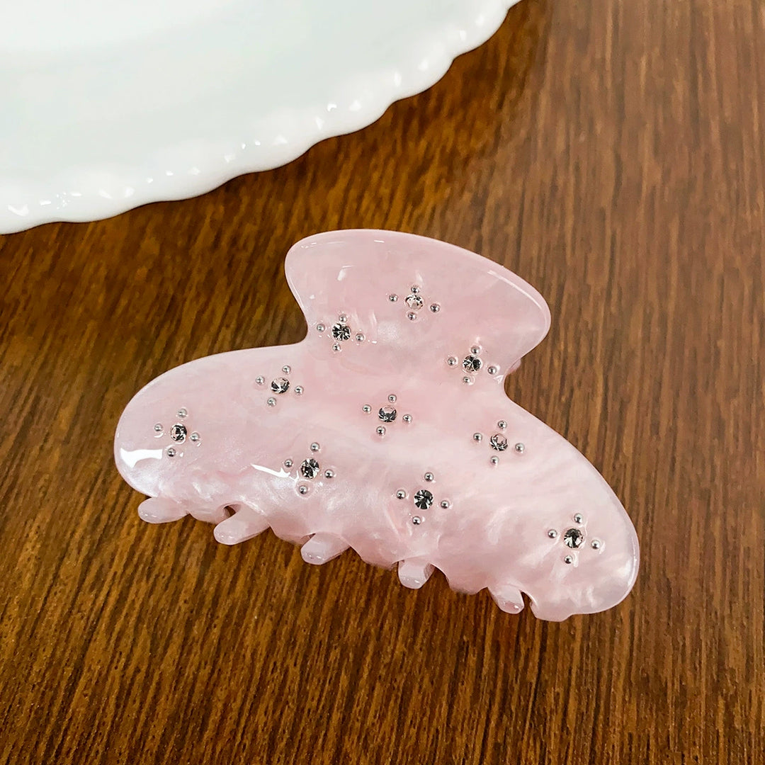 Diamond-studded hair Claw clip flower acrylic hair clip