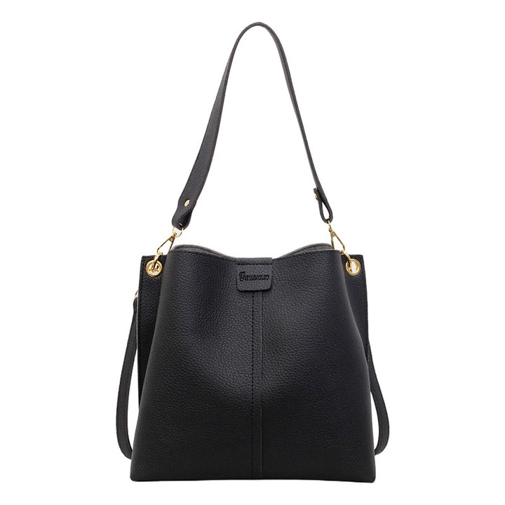 Large-capacity bucket shoulder bag for women
