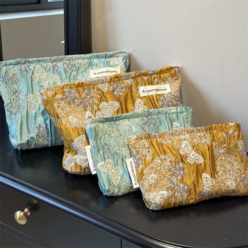 Butterfly Textured cosmetic bag portable travel toiletry bag
