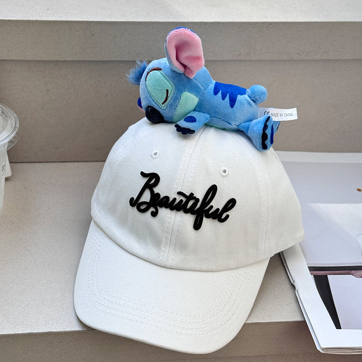 Cartoon doll decorated parent-child baseball cap