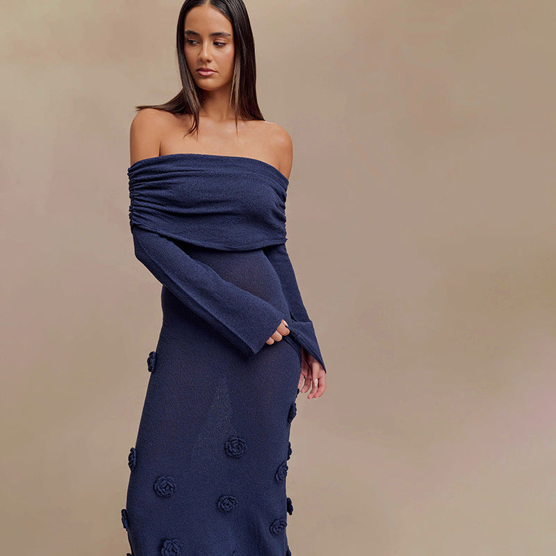 Flower knitted Beach dress swimsuit cover up