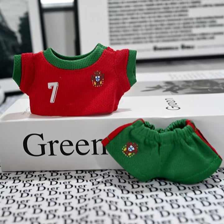 Handmade football soccer jersey for Labubu dolls sport set