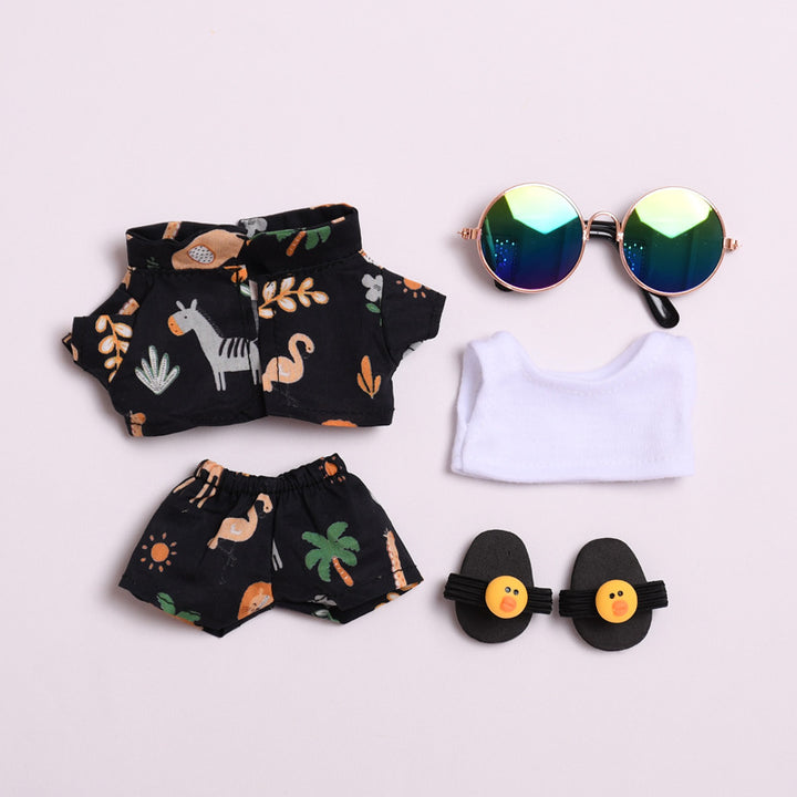Labubu summer beach clothes 5pcs set doll clothes