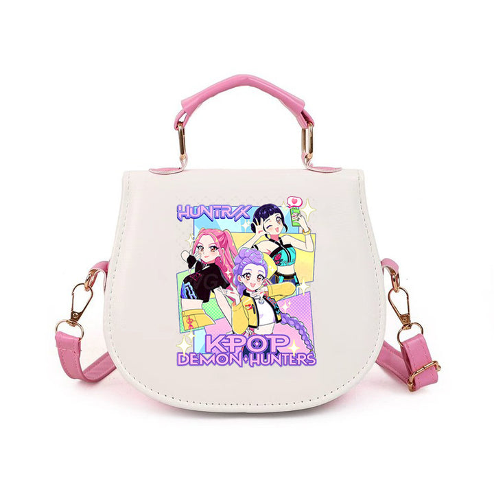 Kpop Demon Hunter small PU handbag shoulder bag-pink