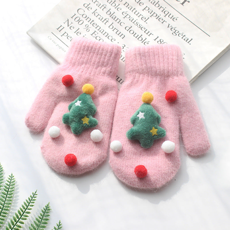 Christmas thickened warm gloves xmas gifts