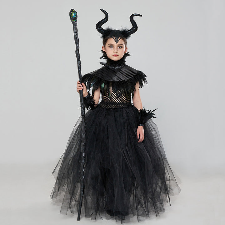 Halloween Cosplay Costume dress Maleficent Witch Dress