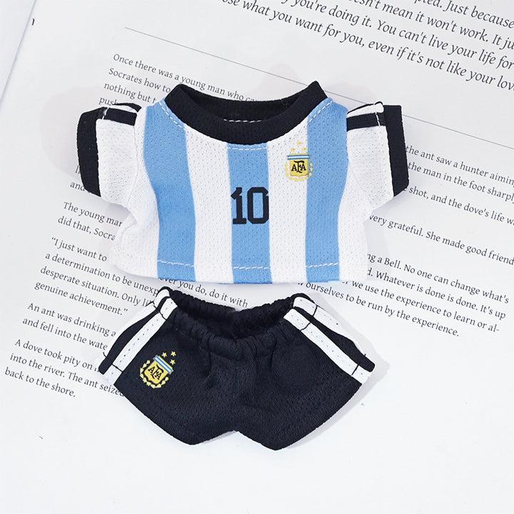 Handmade football soccer jersey for Labubu dolls sport set