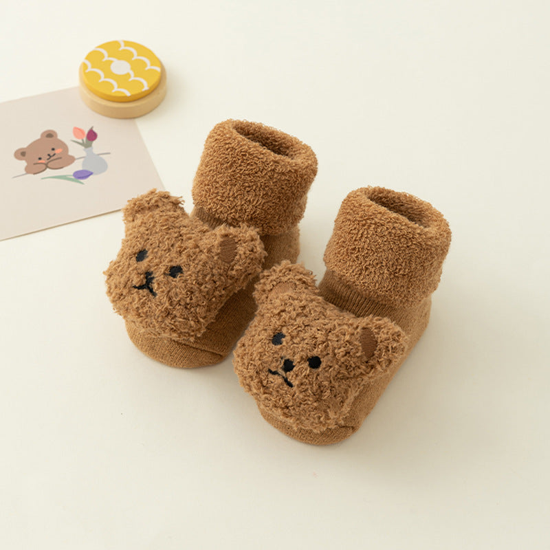 Newborn baby non-slip Terry plush socks