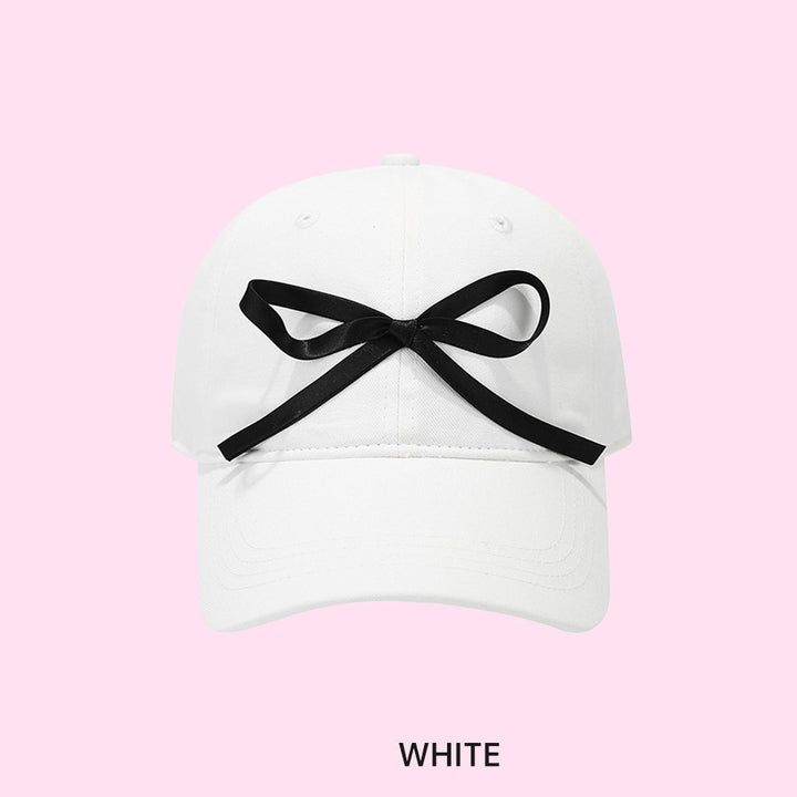 Bow baseball cap sweet ribbon deco baseball cap