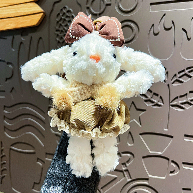 Cute bunny plush toy doll keychain pendant Easter gift