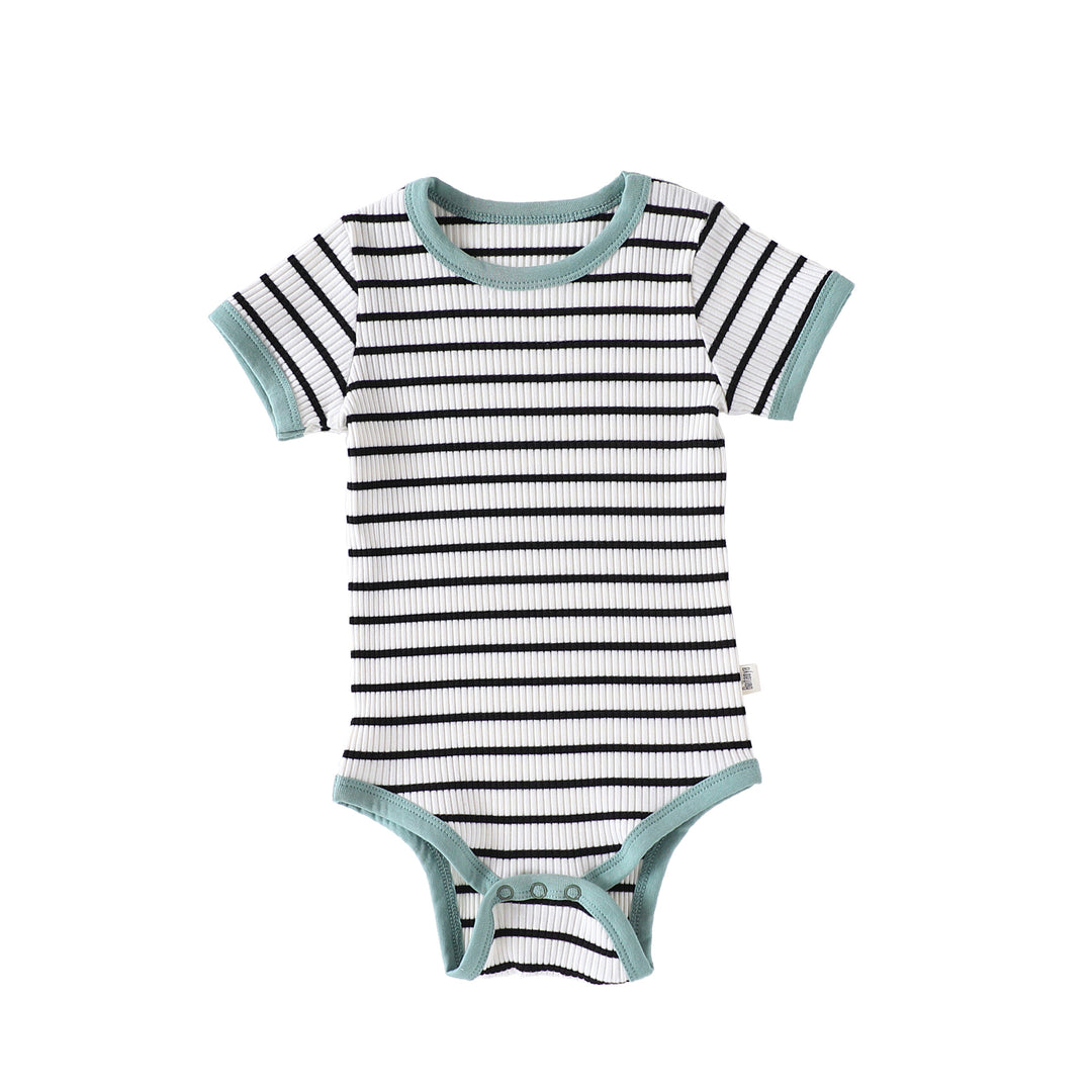 Summer Baby Pure Cotton Short-sleeved Striped Romper