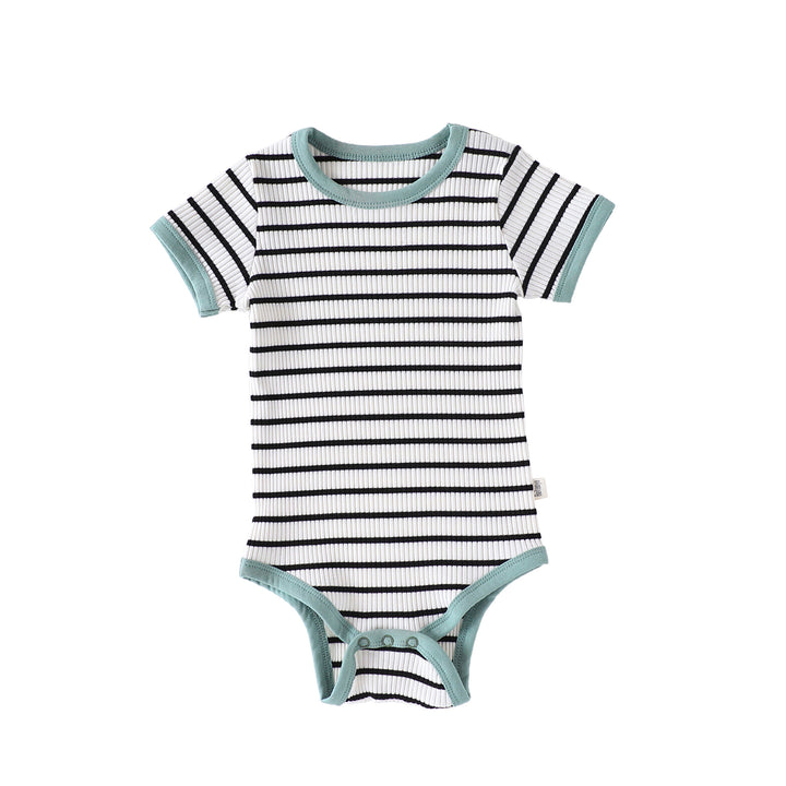 Summer Baby Pure Cotton Short-sleeved Striped Romper