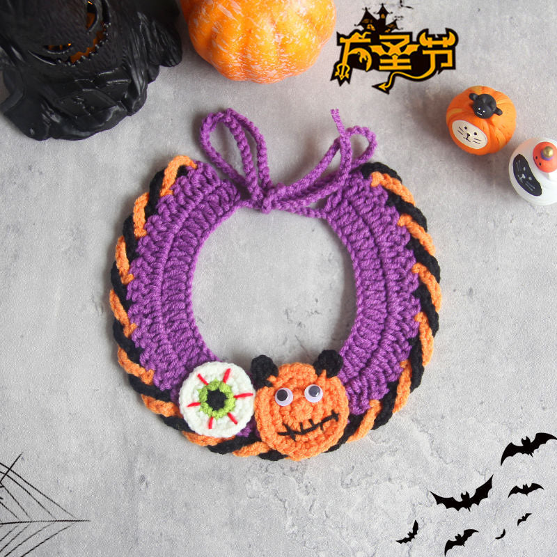 Halloween pet handmade crochet scarf bib funny costume