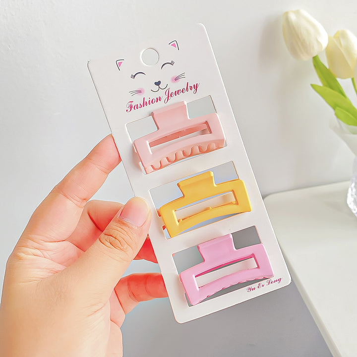 Candy color small clip girls hair clip set