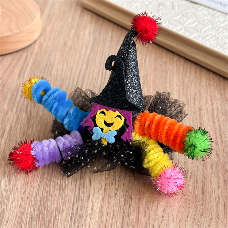 Halloween witch hat festival costume hair clip