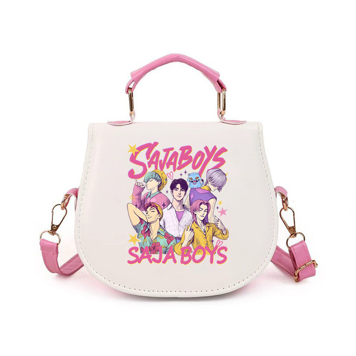 Kpop Demon Hunter small PU handbag shoulder bag-pink