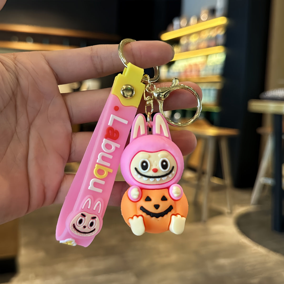 Pumpkin labubu keychain pendant cute Halloween  keychain