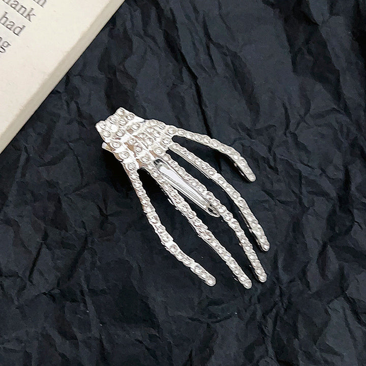 Halloween  diamond Skeleton Hand Hair Clip
