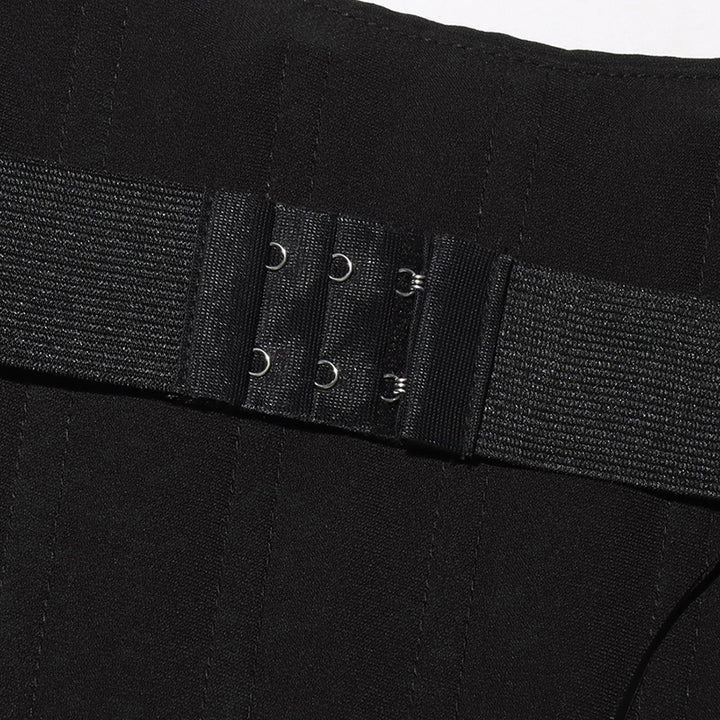 Brilliant black diamond-studded tube top dress