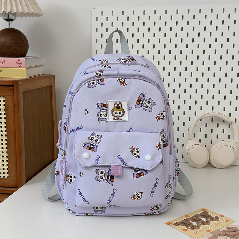Labubu cartoon backpack large-capacity student schoolbag