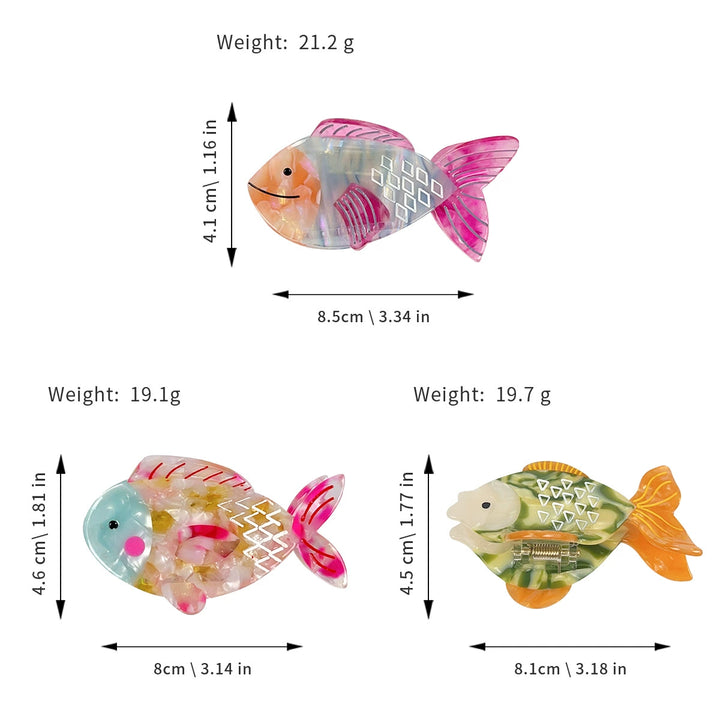 Goldfish acetic hair hark clip Personalized hair clip