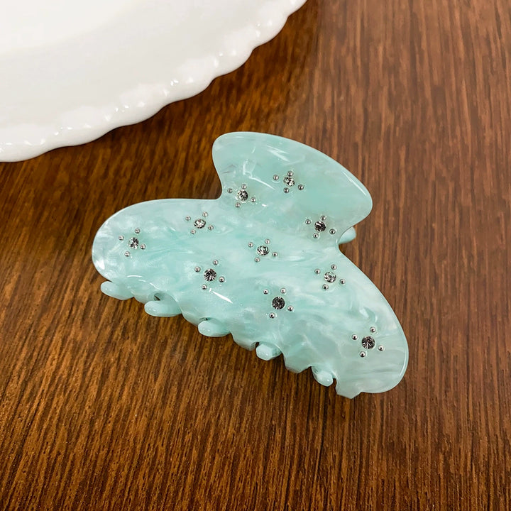 Diamond-studded hair Claw clip flower acrylic hair clip