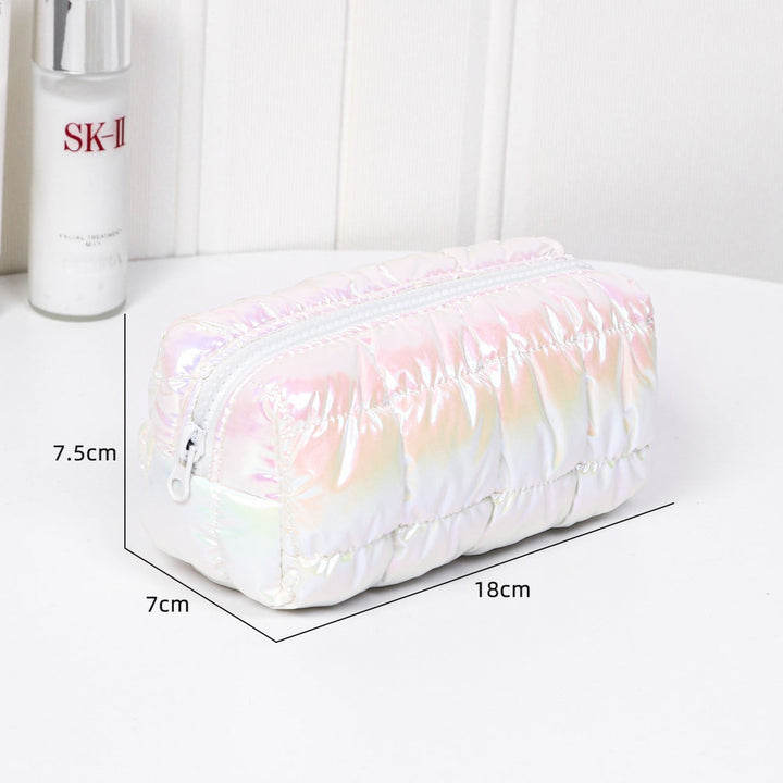 Puffer cosmetic bag portable toiletry storage bag