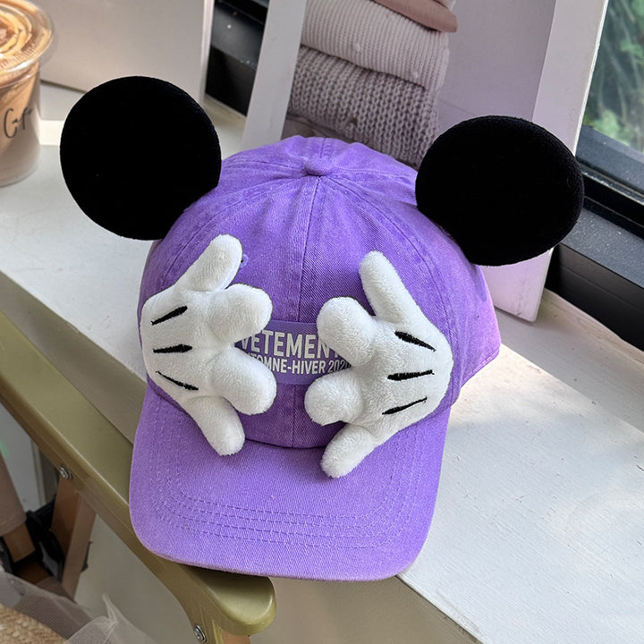 Cartoon Mickey ears baseball cap candy color hat