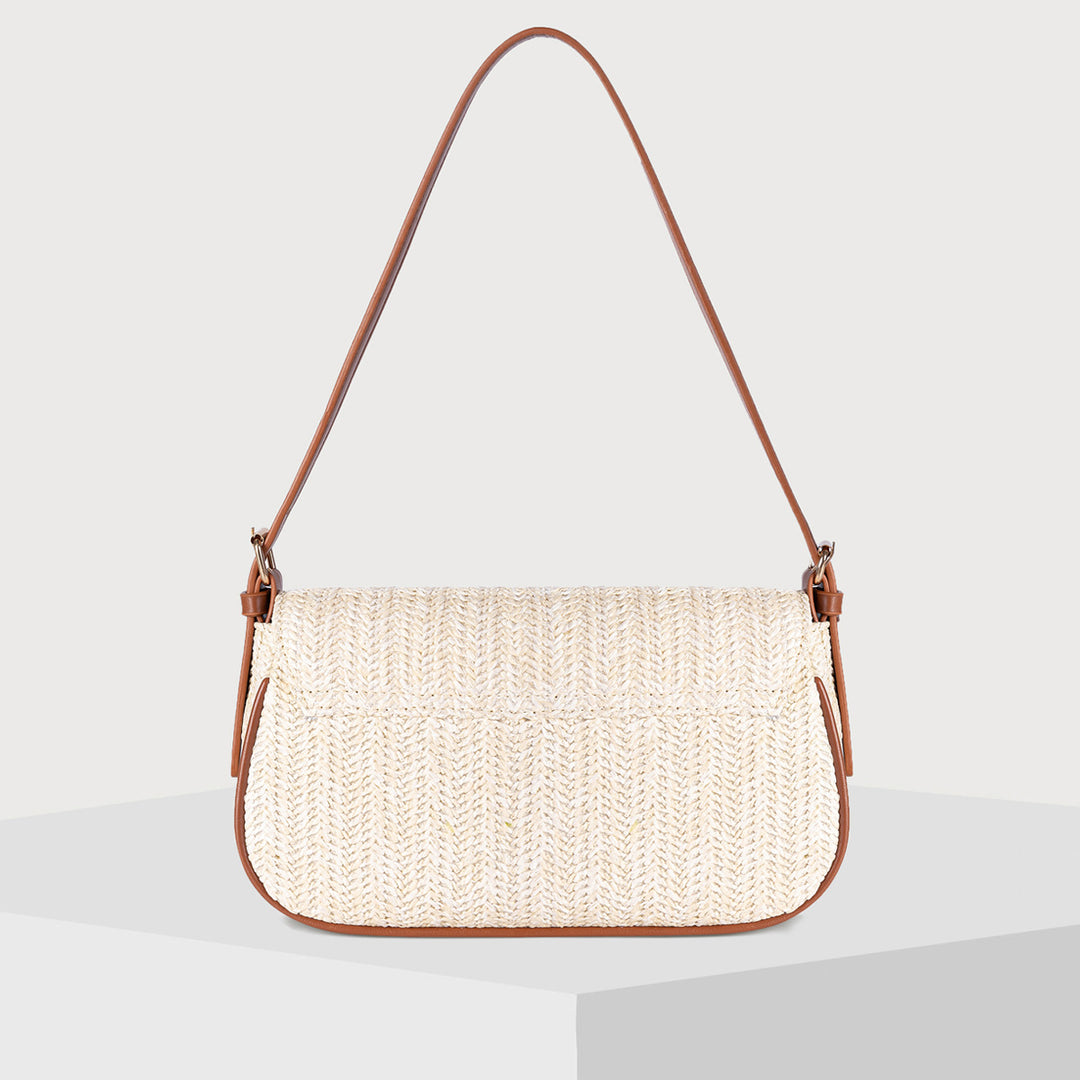 Women's shoulder Straw bag for summer