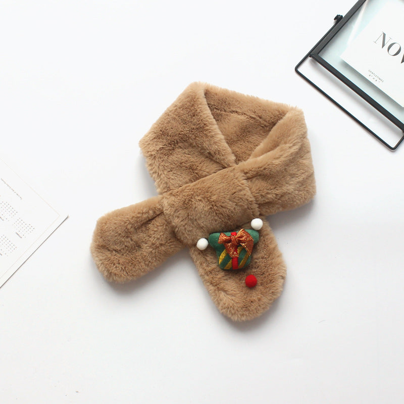 Children's Christmas plush warm scarf xmas gifts