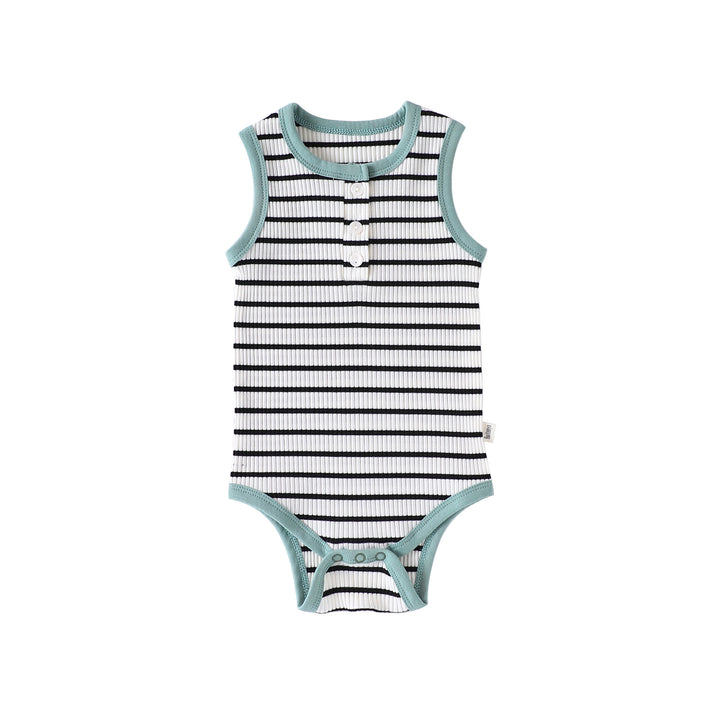 Summer Baby Pure Cotton Short-sleeved Striped Romper