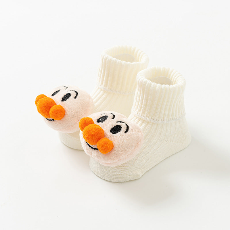 Newborn baby non-slip cotton cute mid-calf socks