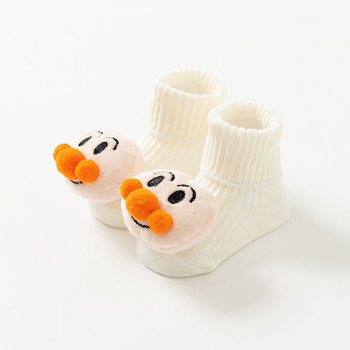 Newborn baby non-slip cotton cute mid-calf socks