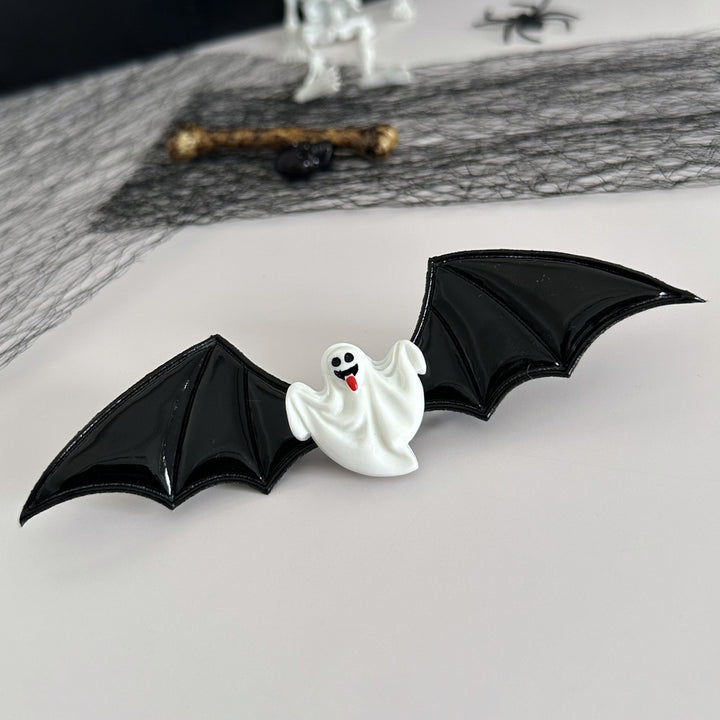 Halloween dark magic devil bat wings hair clip