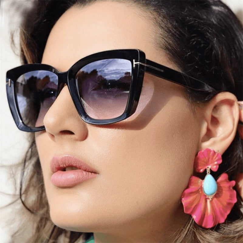 Square large frame sunglasses for women men