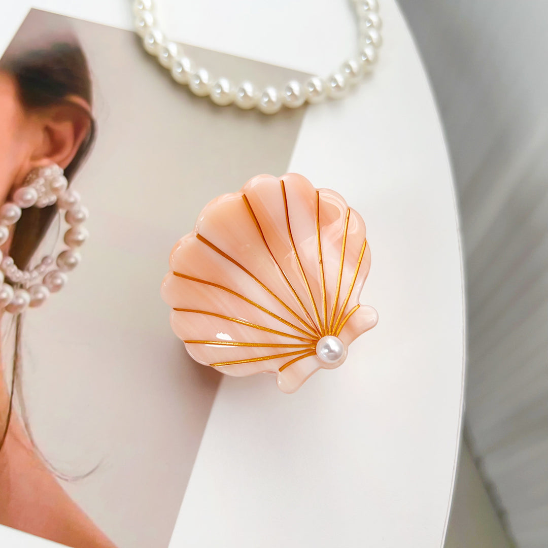 Summer Seaside Pearl Shell Acetate Hair claw clips