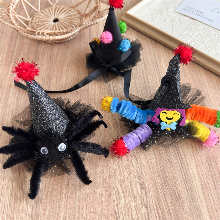 Halloween witch hat festival costume hair clip