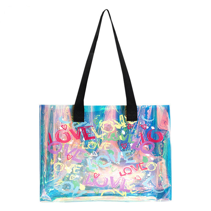 Laser PVC transparent jelly bag beach waterproof bag