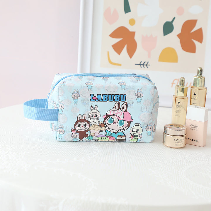 Labubu cute cartoon PU large capacity cosmetic bag