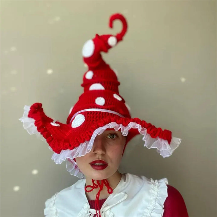 Halloween hand-crocheted personality party witch hat