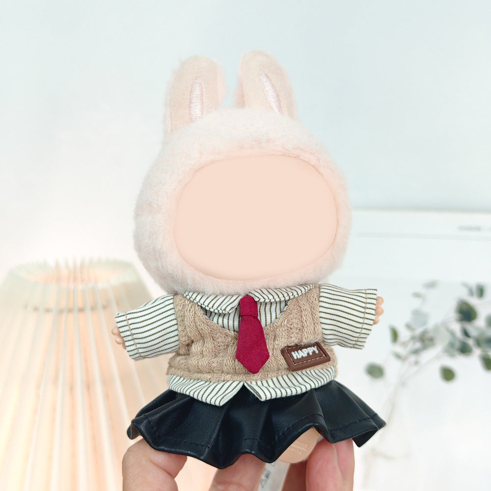 Labubu British college style outfit dolls clothes