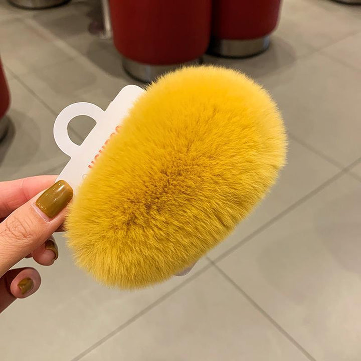 Furry plush hair clip for girls women