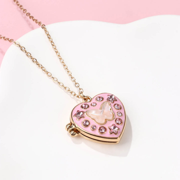 Heart diamond photo necklace Valentine's Pendant Necklace