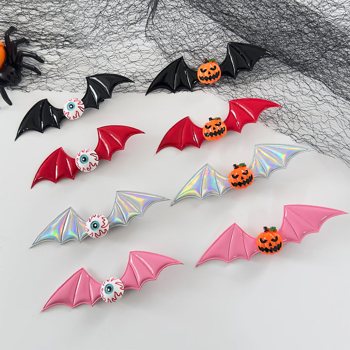 Halloween dark magic devil bat wings hair clip