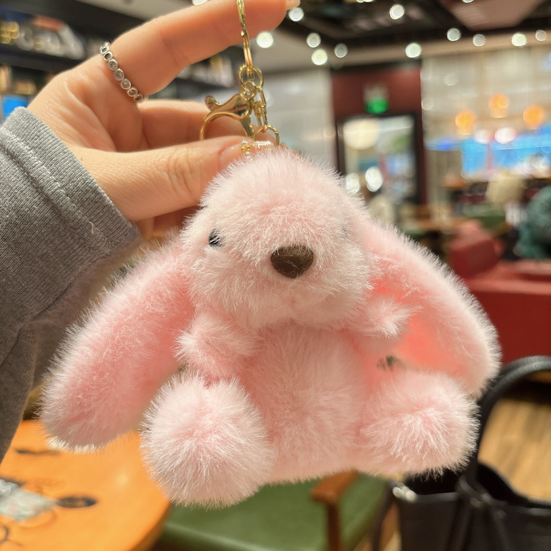 Cute bunny plush toy doll keychain pendant Easter gift