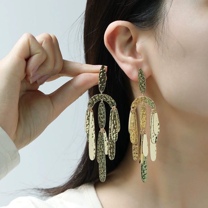 Boho Style Leaf Drop Earrings