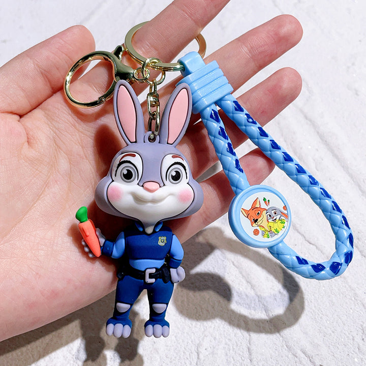 Zootopia character Silicone KeyChain Nick Judy pendant