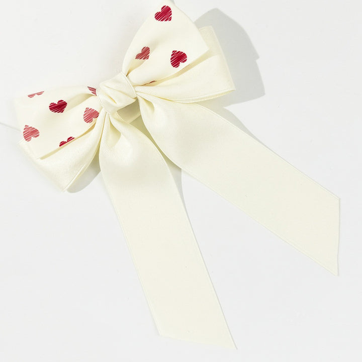 Valentine's Heart ribbon bow hair clip sweet girl hair clip