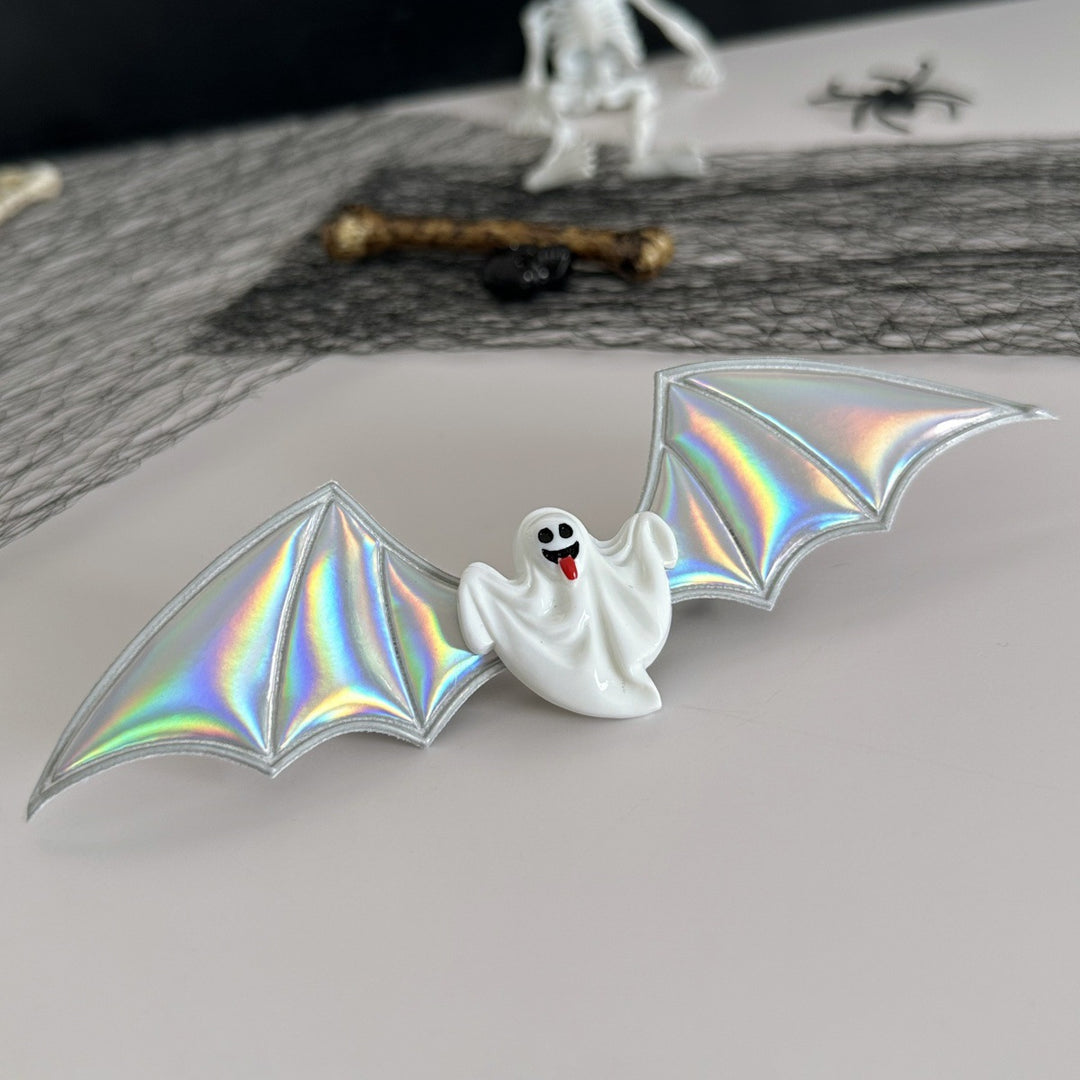 Halloween dark magic devil bat wings hair clip