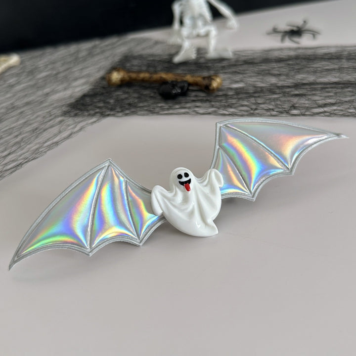 Halloween dark magic devil bat wings hair clip